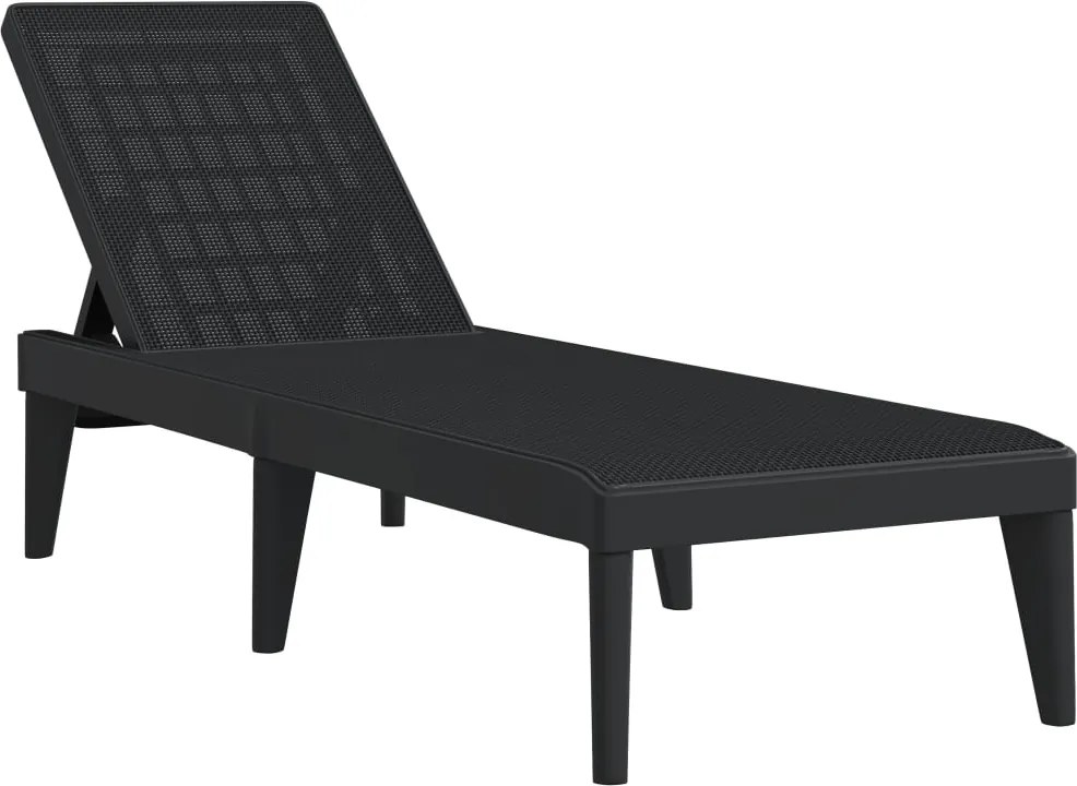 vidaXL antracitszürke PP napozóágy 186 x 60 x 29 cm