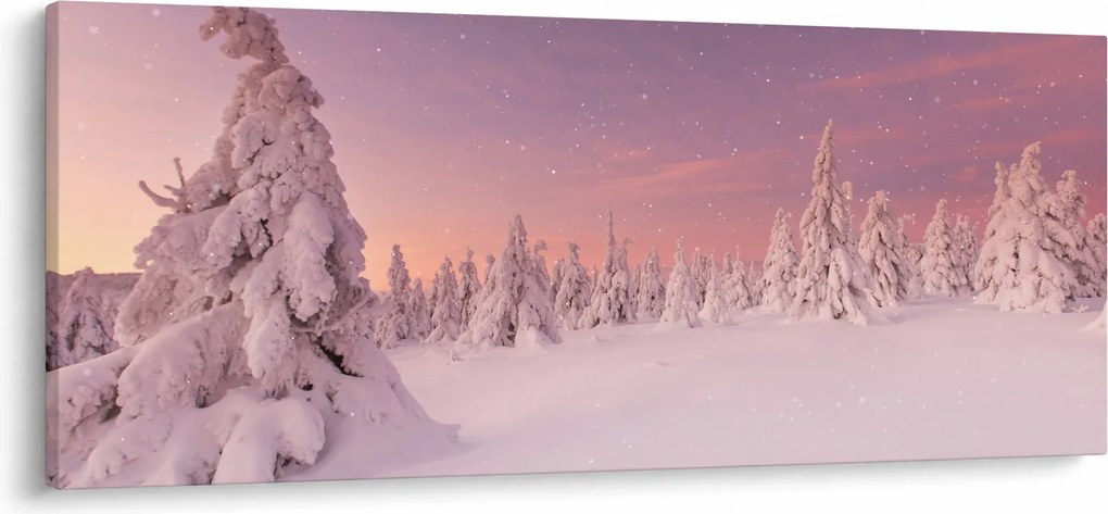 Kép - Fák a hótakaró alatt (120x50 cm)