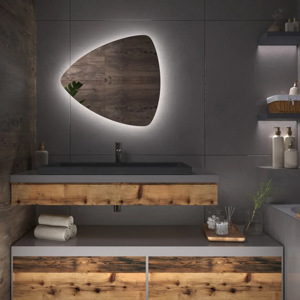 Atipikus tükör LED világítással G12