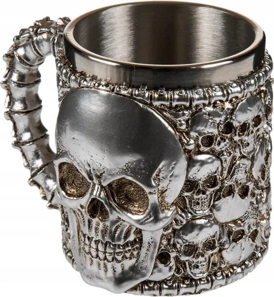 Acél Koponya Bögre Ijesztő, Kísérteties Dekoráció Halloweenre