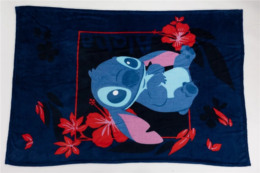 Disney Lilo és Stitch, A csillagkutya Aloha flanel takaró 110x150cm