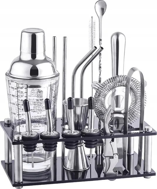 Nagy csapos szett italkészítéshez üveg shaker 17 részes