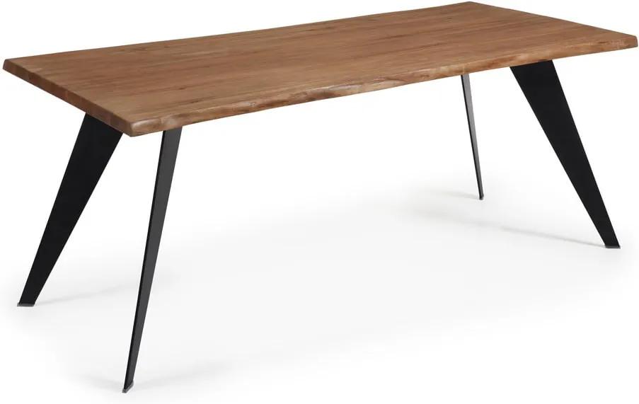 Nack étkezőasztal sötétbarna asztallappal, 180 x 100 cm - La Forma