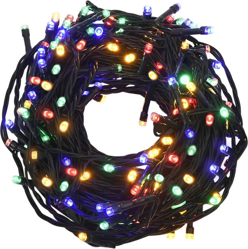 vidaXL színes fényű PVC LED-füzér 150 LED-el 15 m
