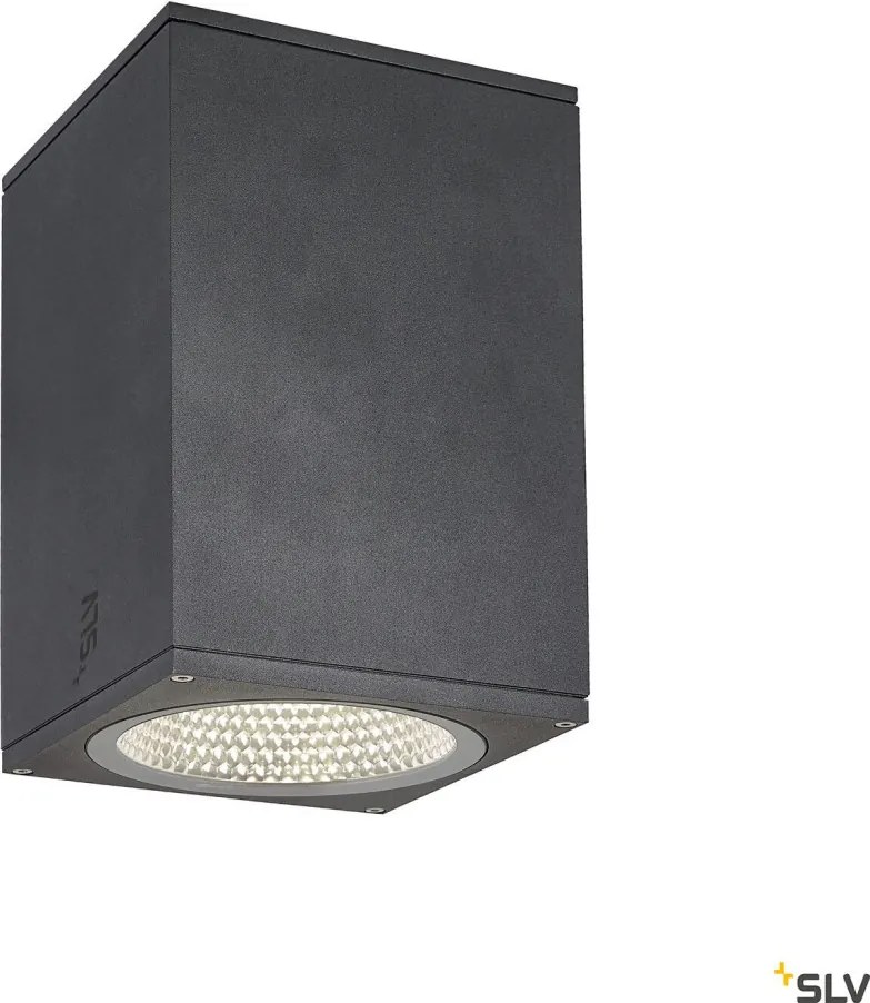 SLV 1003439 ENOLA SQUARE Modern Kültéri Mennyezeti Lámpa Antracit, Átlátszó LED IP65