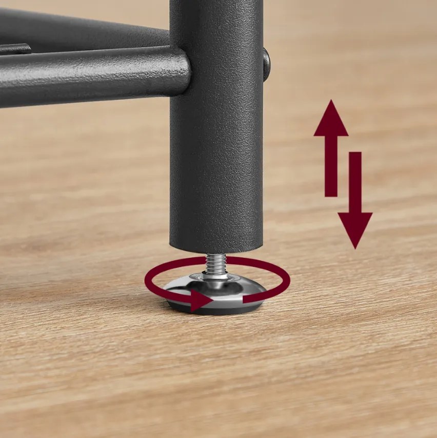 Fém előszobai fali panel INDUSTRY 175 cm, fekete/szürkésbarna