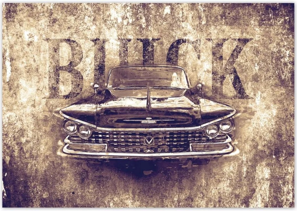 Poszterek 100x70 Buick szépia grafika