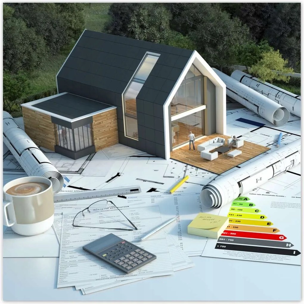 Poszterek 70x70 Otthon design építés kávé