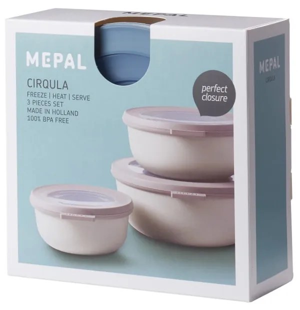 Élelmiszertartó doboz szett 3 db-os Cirqula Nordic – Mepal