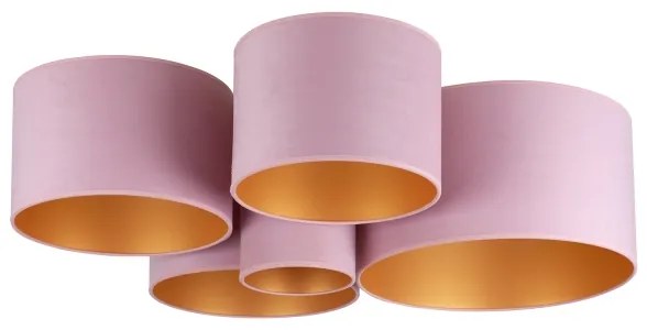 Duolla - Mennyezeti lámpa ROLLER PENTO 5xE27/60W/230V rózsaszín