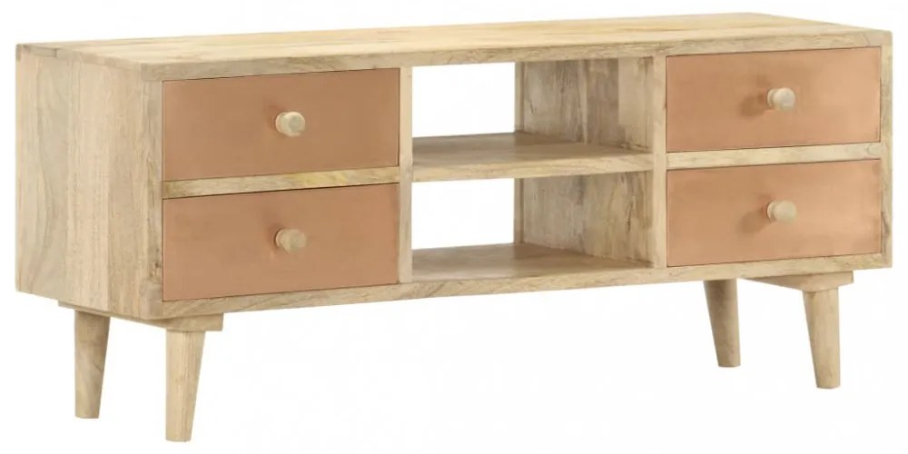 tömör mangófa TV-szekrény 110 x 30 x 45 cm