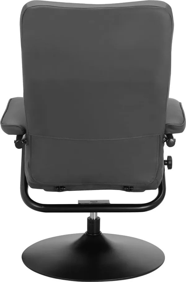 Szürke bőrutánzat relaxációs fotel lábtartóval Istad – Støraa