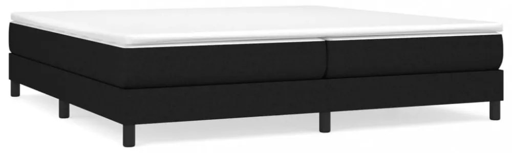 fekete szövet ágykeret matrac nélkül 200 x 200 cm