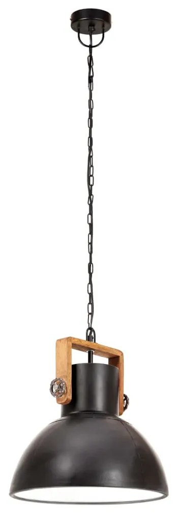 kerek fekete ipari függőlámpa 25 W 30 cm E27
