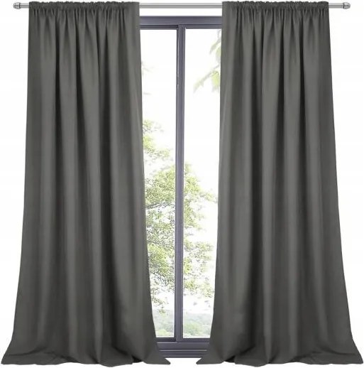 Függöny kész sztreccs panama 145/250 cm szalag.