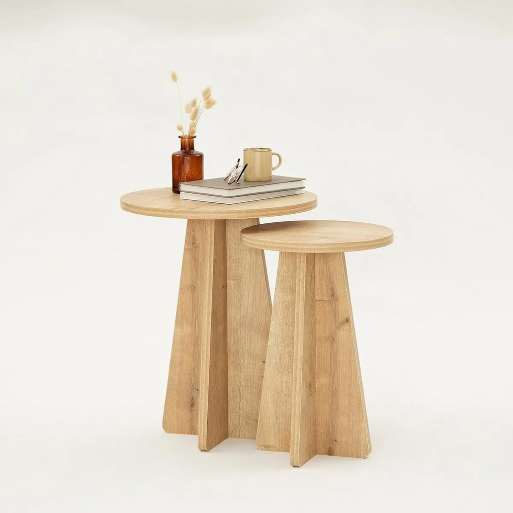 Mushroom Sapphire Oak kisasztal-készlet, 2 db