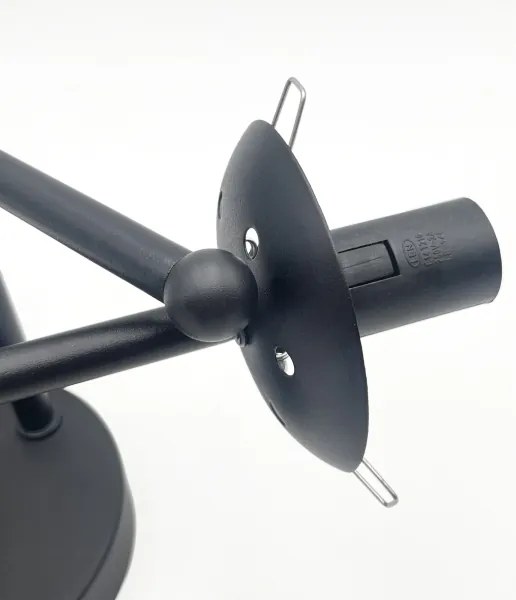 Brilagi - MALIVA felületre szerelhető csillár 3xE14/15W/230V fekete/füstszínű