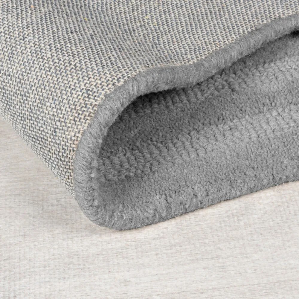Szürke kézi szövésű gyapjú szőnyeg 160x230 cm Zen Rectangles – Flair Rugs