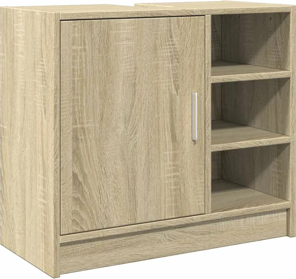 vidaXL sonoma tölgy színű szerelt fa mosdószekrény 63 x 29 x 55 cm