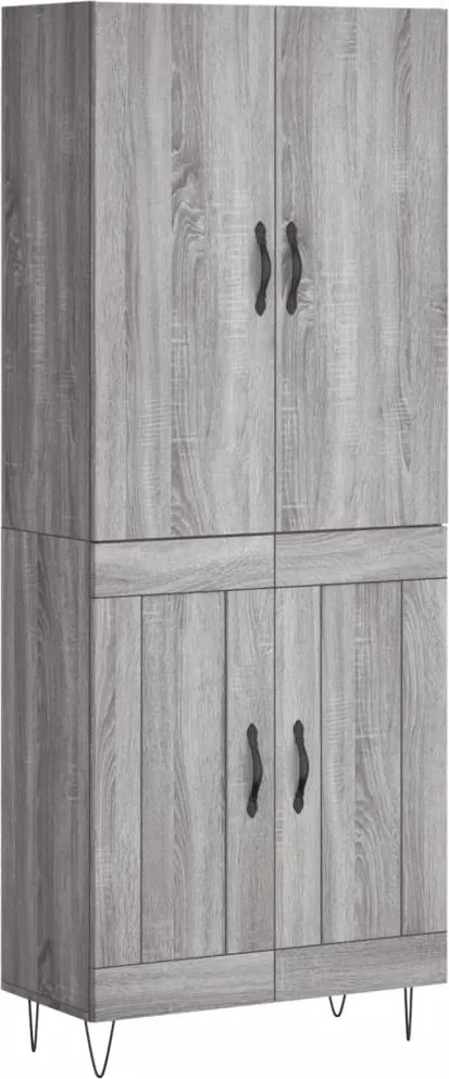 vidaXL szürke sonoma szerelt fa magasszekrény 69,5 x 34 x 180 cm