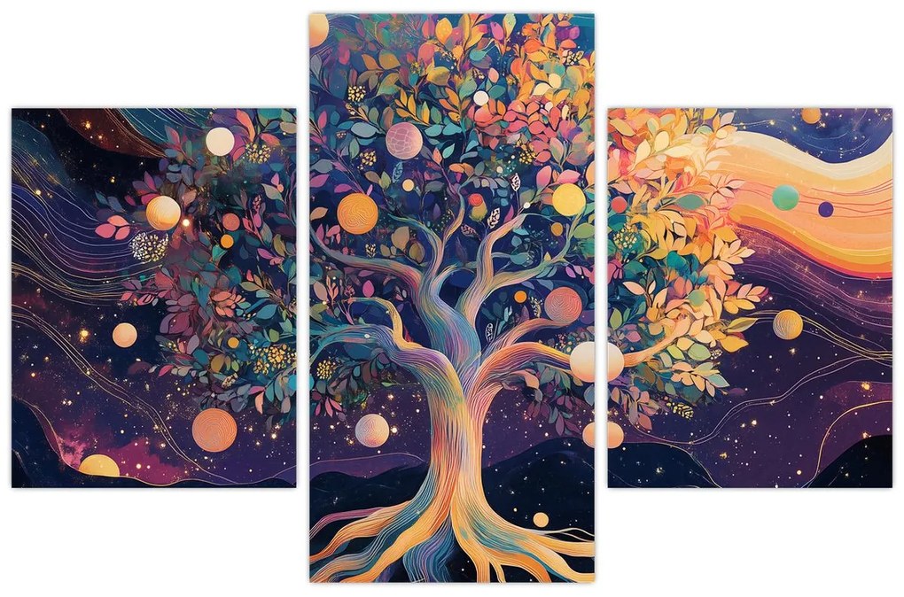 Kép – Lila fa tele energiával (90x60 cm)