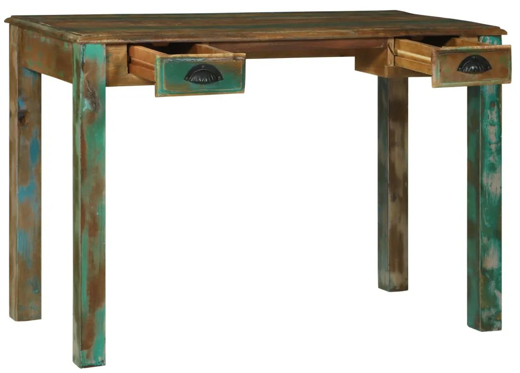 Asztal 112x55x76 cm Szilárd Fa Újrahasznosított