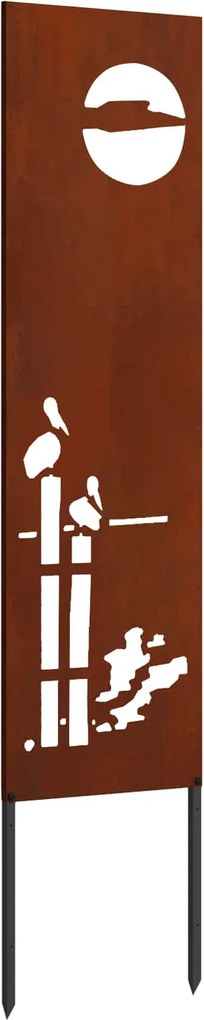 vidaXL Kertvédő vászon Rozsdás 32 x 140 cm Időjárásálló acél