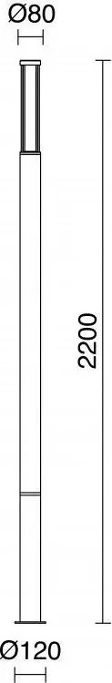 NOVOLUX 848C-L0B16:B59118A-04 ADAY Kandeláber Antracit, Fehér LED IP54