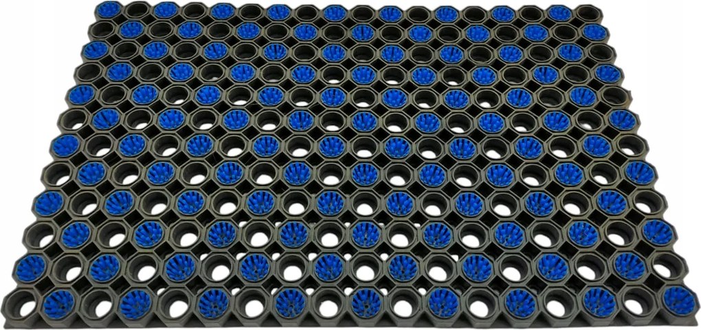 Áttört lábtörlő Strong fogkefe kék 75x50