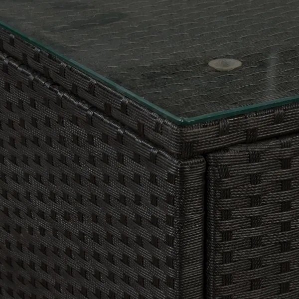 Juskys Nassau kerti rattan bútor szett - sötétszürke