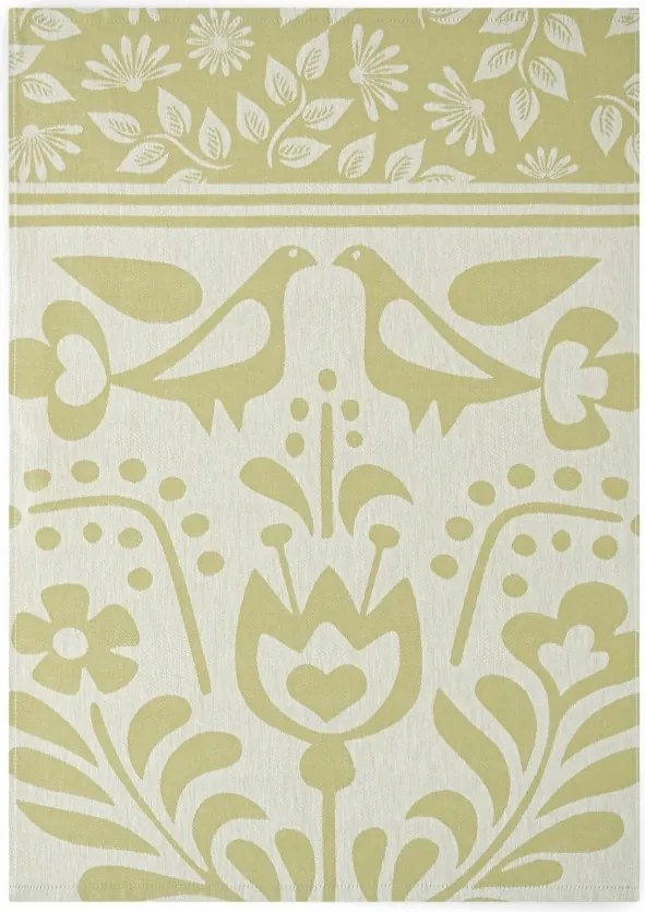 Konyhai törlőkendő 50x70cm Zwoltex Kuku Ryku zöld-fehér