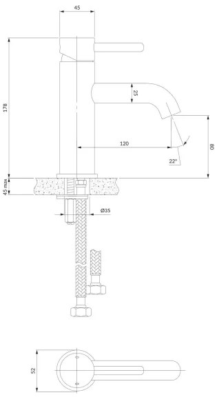 OMNIRES Y1210STCR - Mosdócsap Y 17,8 cm fényezett króm