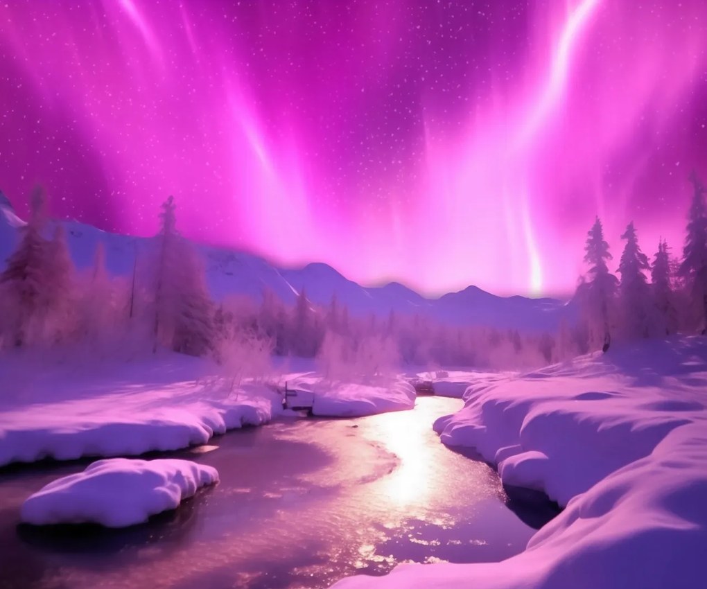 Poszter 60x50cm Aurora az ég felett