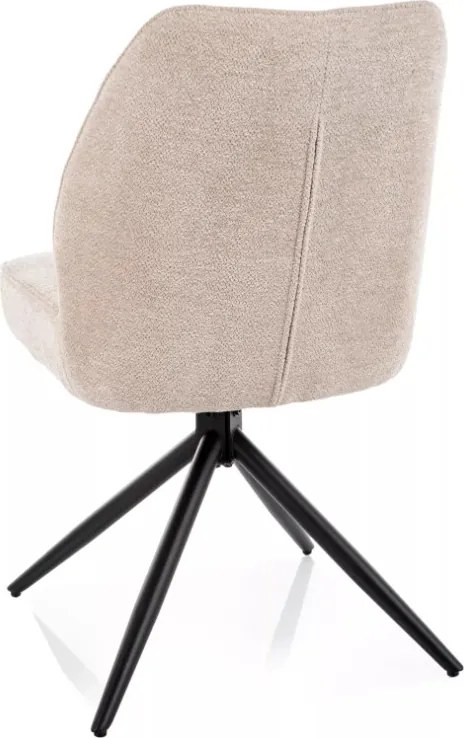 John Raven forgatható étkezőszék sötétbézs/fekete