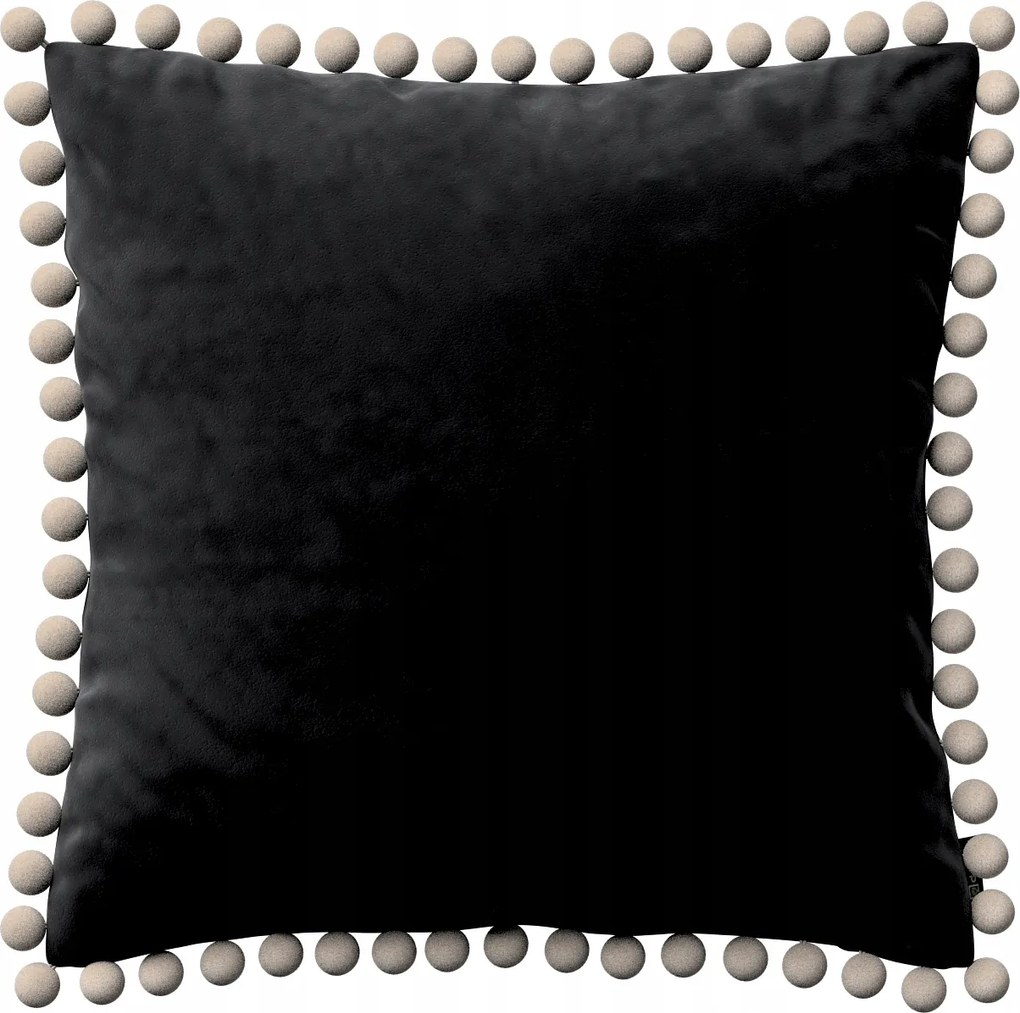 Dekoria párnahuzat Wera mély fekete velvet 45x45