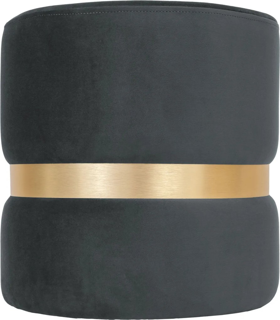 Ring puff - arany gyűrű - H30 - szürke bársony R