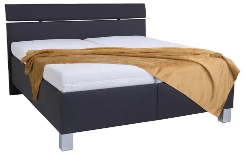 Kárpitozott ágy praktikus tárolóval, matrac nélkül ALIS 180x200 cm, antracit