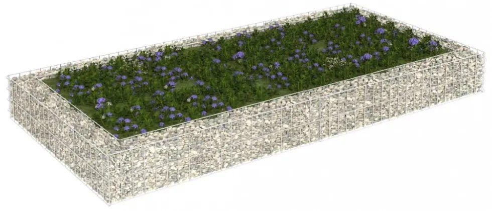 horganyzott acél gabion magaságyás 200 x 100 x 20 cm