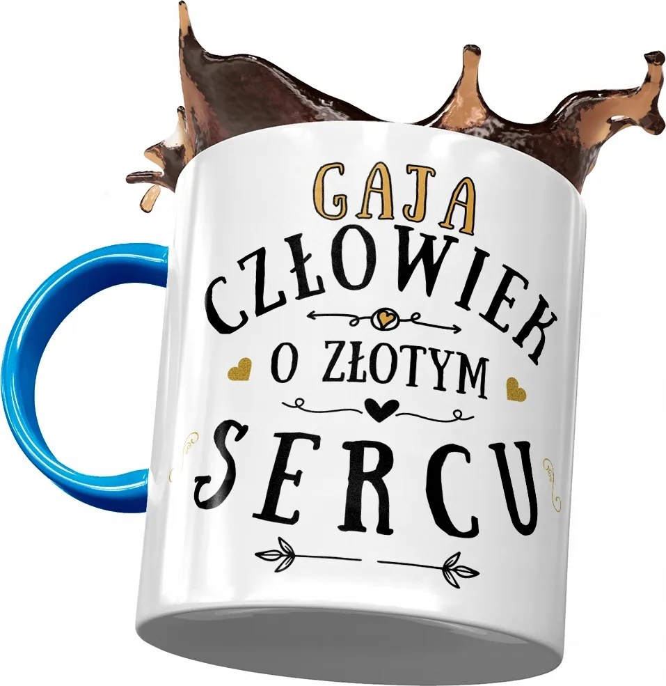 Kék Bögre Gaia Feleség Barátnő Ajándék Nyomtatott Fotóval