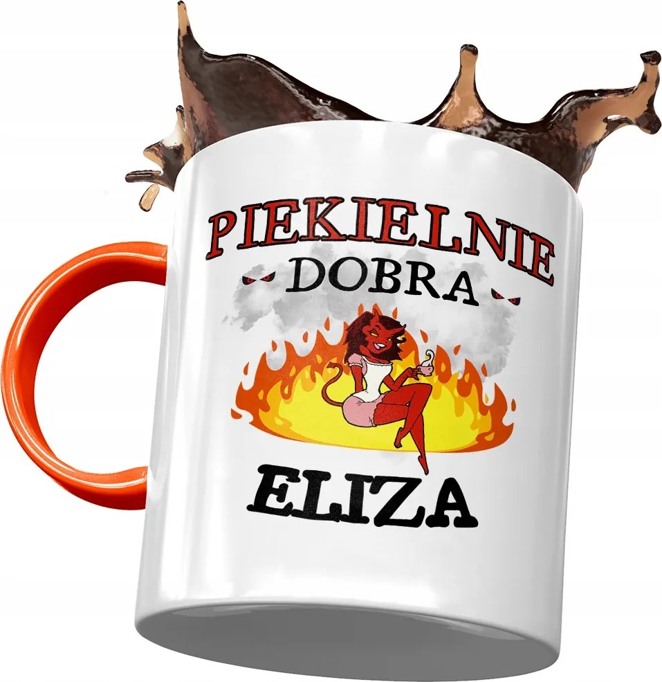 Narancssárga Bögre Eliza Barátnőnek Ajándék Nyomtatott Fotóval