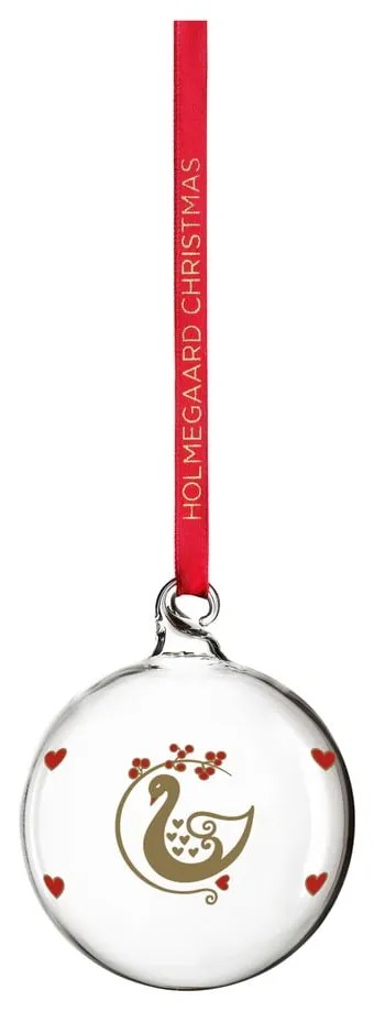 Üveg kézzel fújt karácsonyfadísz ø 6,5 cm Ann-Sofi Romme Annual Christmas Bauble 2025 – Holmegaard