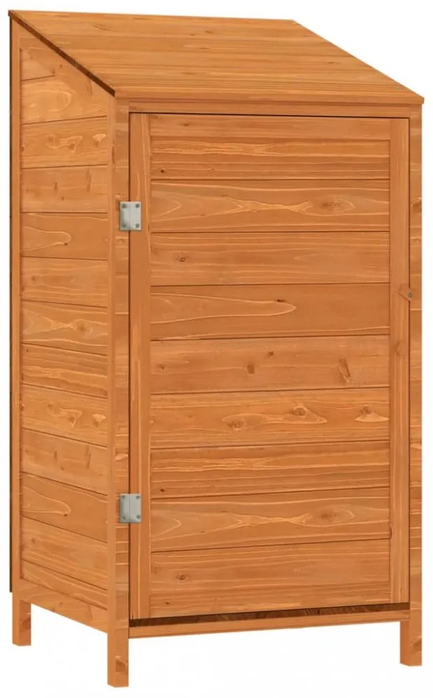 barna tömör fenyőfa kerti fészer 55 x 52 x 112 cm