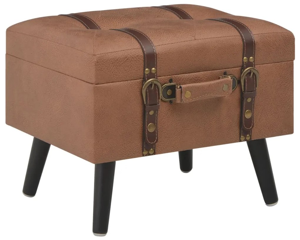 vidaXL barna műbőr tárolóülőke 40 cm