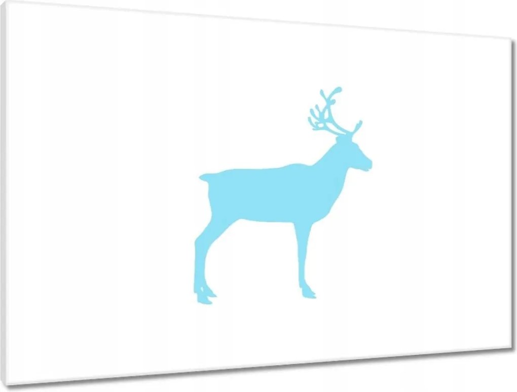 Vászonkép 90x60 Kék rénszarvas