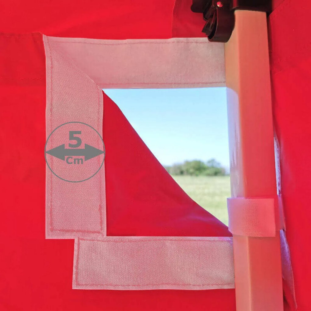 Szerelhető sátor 3x3m Ünnepségekre: Vízálló Védelem és Villámgyors Összecsukás - plusz 3 oldalfal - Fekete