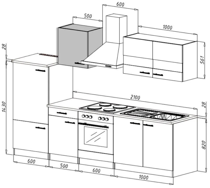 Hagen60 Beépíhető alacsony hűtősszekrény Több színben! Sonoma - Fehér N