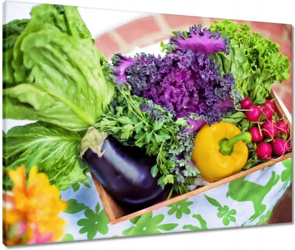 Vászonkép 80x60 Zöldségek