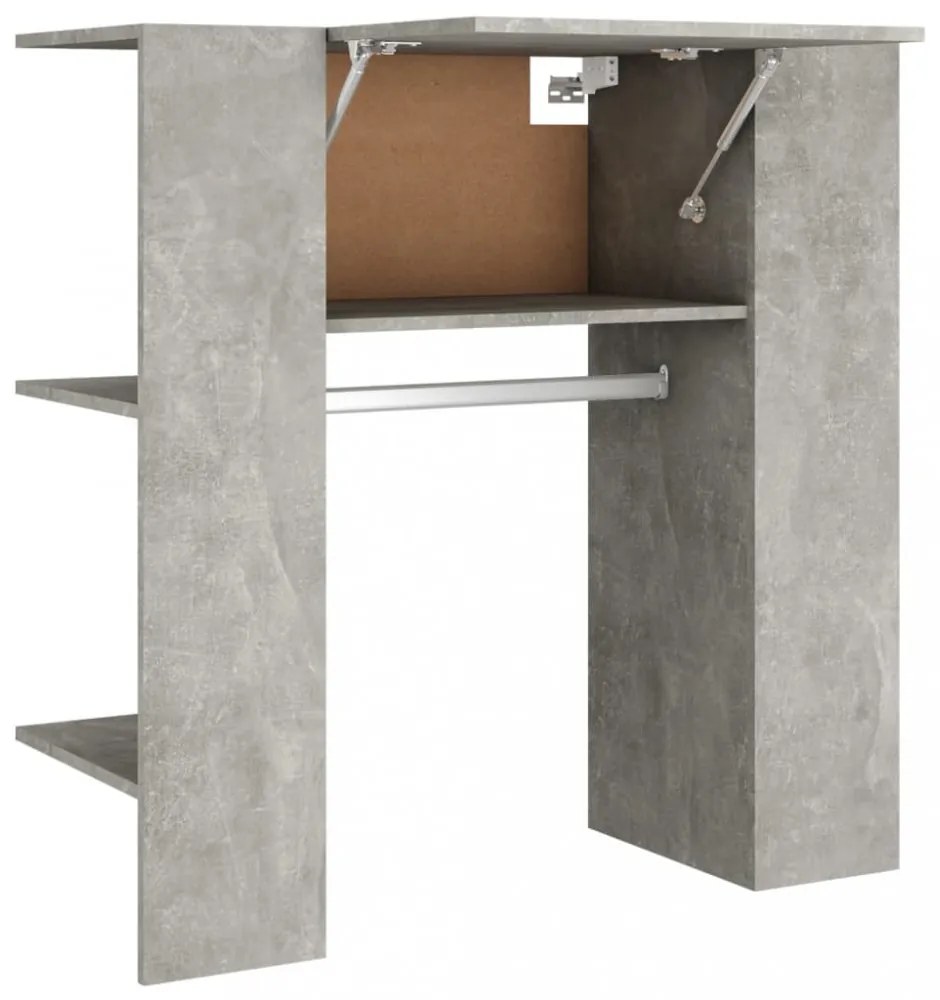 betonszürke szerelt fa előszobaszekrény 97,5 x 37 x 99 cm