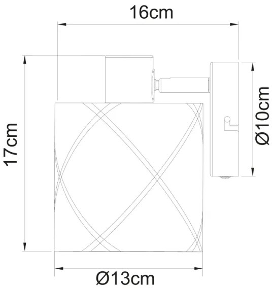 Globo 15431-1 - Fali spotlámpa BEMMO 1xE27/25W/230V