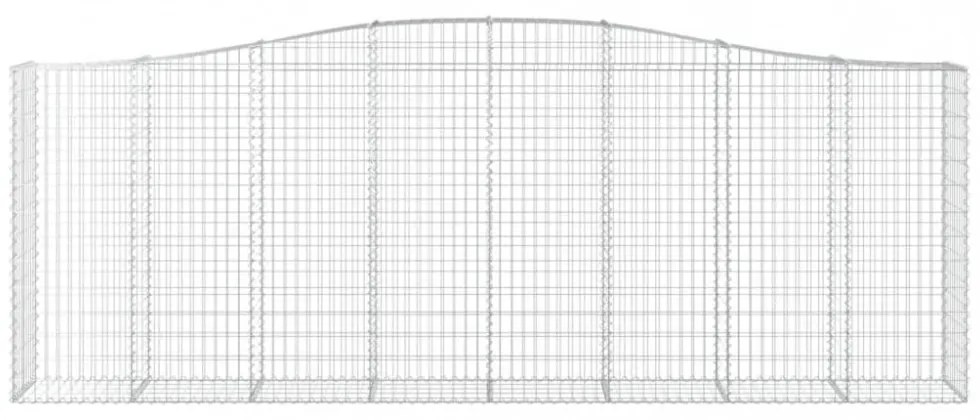 vidaXL 5 db íves horganyzott vas gabion kosár 400x50x140/160 cm